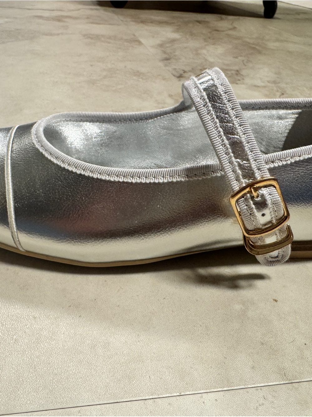 CHANEL Metallic/Silver Ballet Flats - Picture 2 of 4